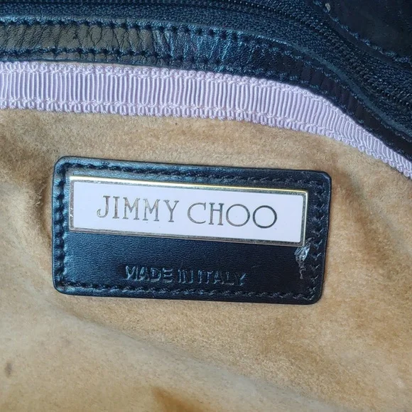 Jimmy Choo Black Leather and Suede Hobo Bag Luxury - Picture 11 of 17